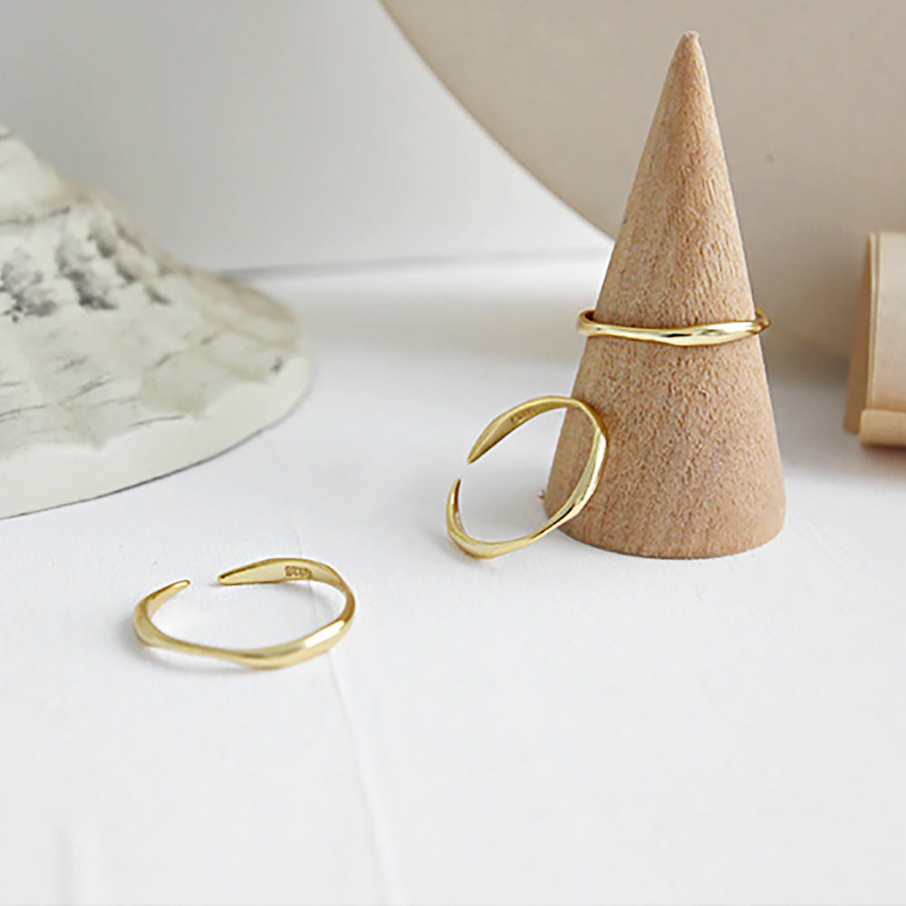 ウェーブデザインオープンリング