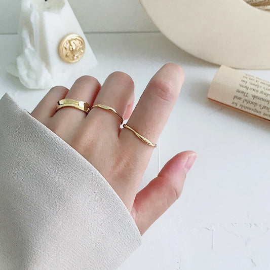 ウェーブデザインオープンリング