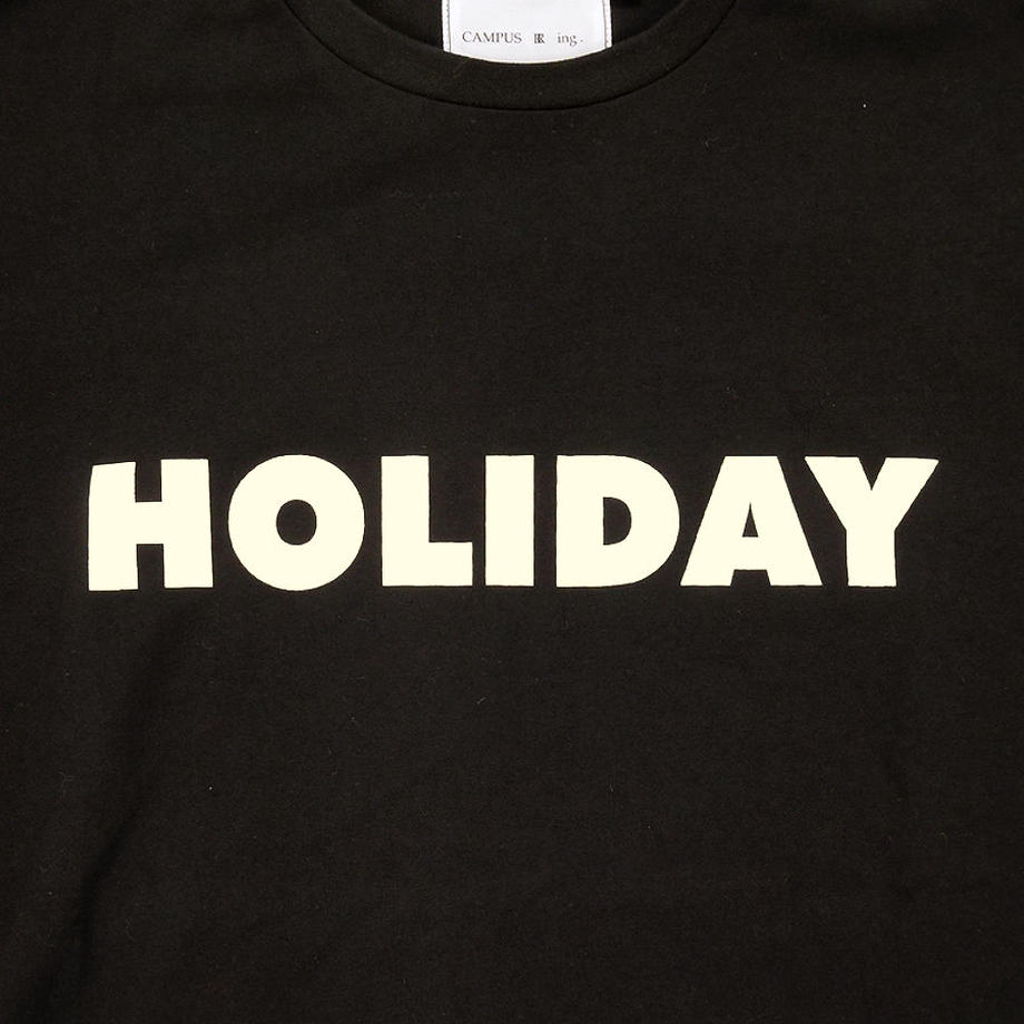 CAMPUS R ing. HOLIDAY ロンTシャツ BLACK