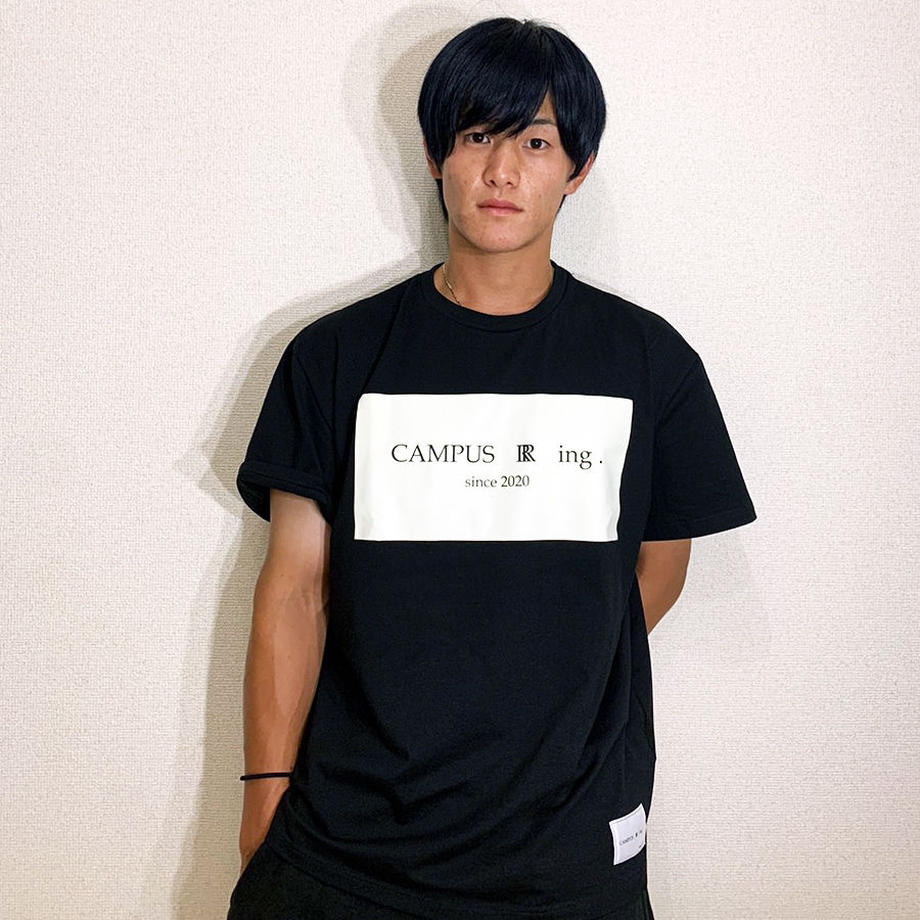 CAMPUS R ing. Box Logo Tシャツ BLACK
