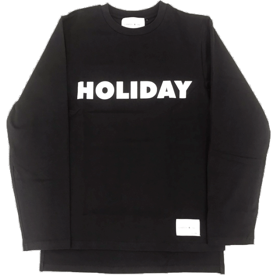 CAMPUS R ing. HOLIDAY ロンTシャツ BLACK