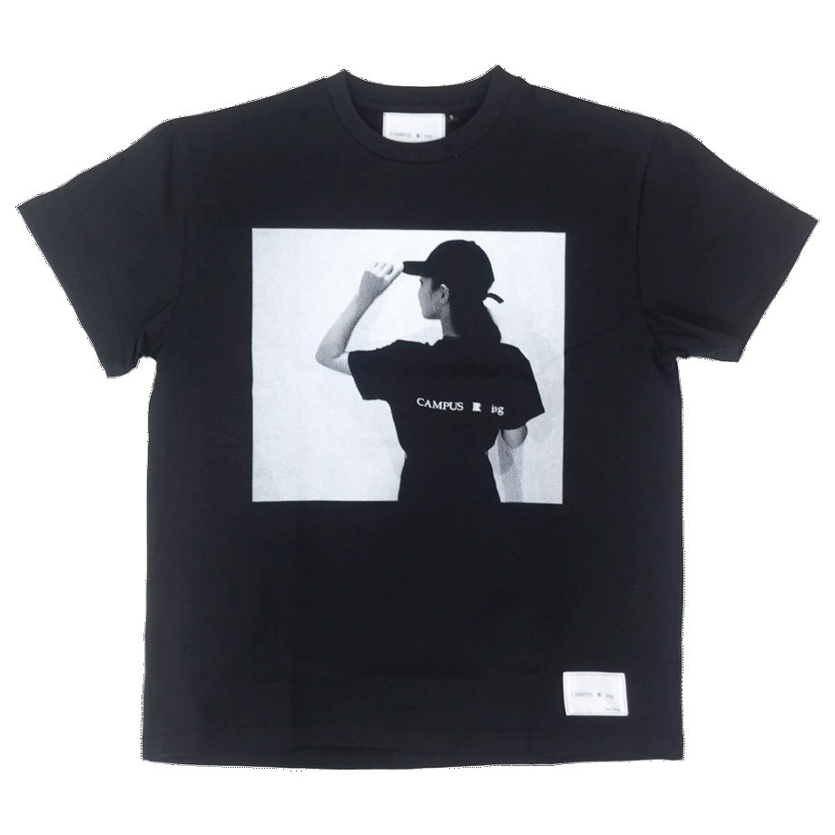 CAMPUS R ing. Photo Tシャツ BLACK