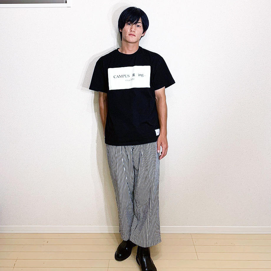 CAMPUS R ing. Box Logo Tシャツ BLACK