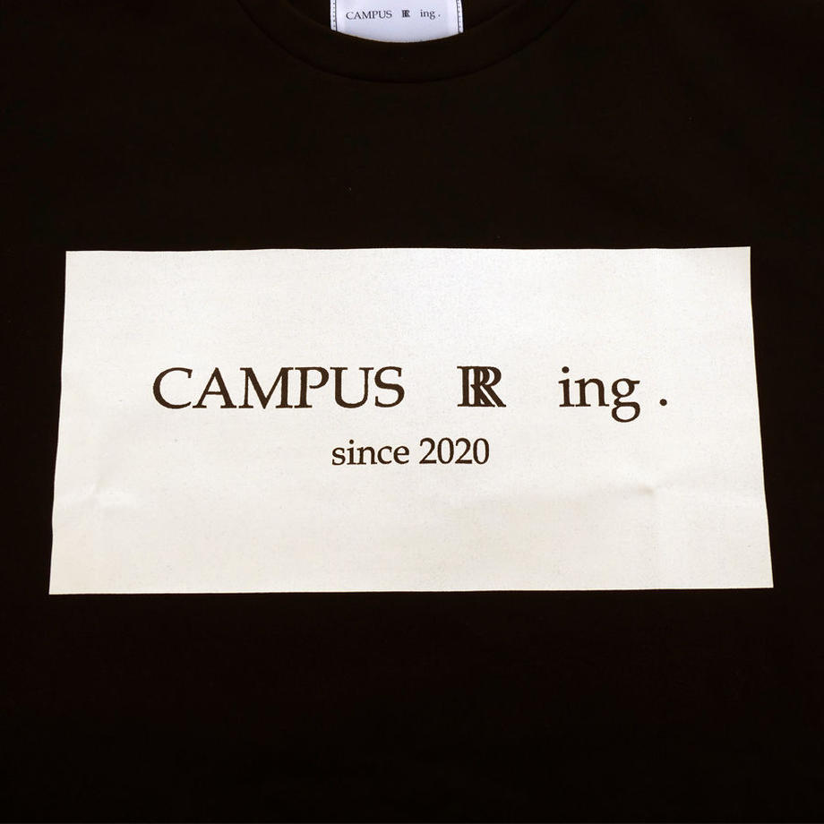 CAMPUS R ing. Box Logo ロンTシャツ BLACK